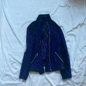Medium blue and black jacket